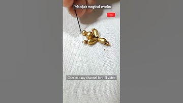 Aari Buttas 8️⃣ #shorts #shortsfeed #aariwork #beginners #maggamwork #simple #beadswork #butas #work