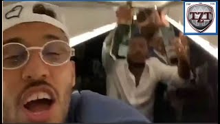 Aubameyang celebrates Arsenal FA Cup win with teammates