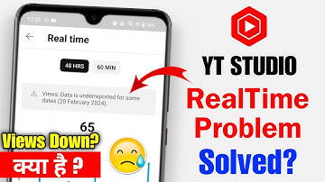 views data is underreported for some dates (20 february 2024) Yt Studio views down Problem Today