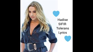 Hadise Sıfır Tolerans Lyrics