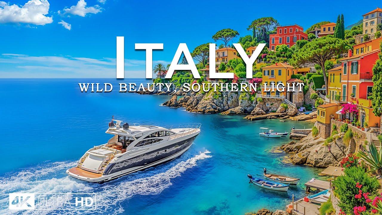 Италия 4K 🇮🇹 | Исследуйте Амальфитанское побережье и бирюзовые воды – Deep House Chill