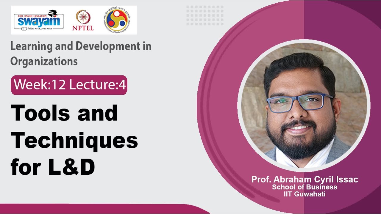 Lec 59: Tools and Techniques for L&D