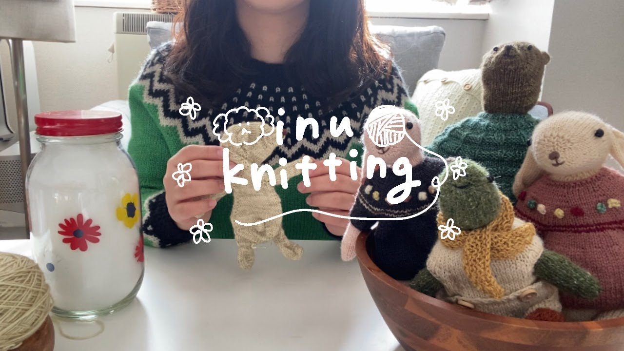 knittingVlog  編みぐるみ完成  /twinkle sweater💚🖤