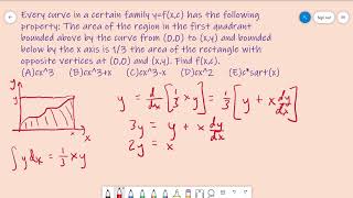 Cracking the GRE Math Subject Test - Differential Equation #3 (Easy+)