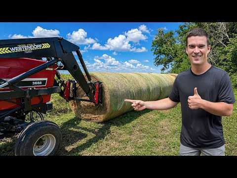 Mowing, Raking & Baling Second Cutting Alfalfa