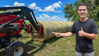 Mowing, Raking & Baling Second Cutting Alfalfa