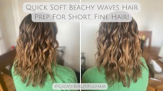 Quick Soft Beachy Waves Hair Prep! Perfect for Bridal Hairstyling With Short, Fine Hair! screenshot 5