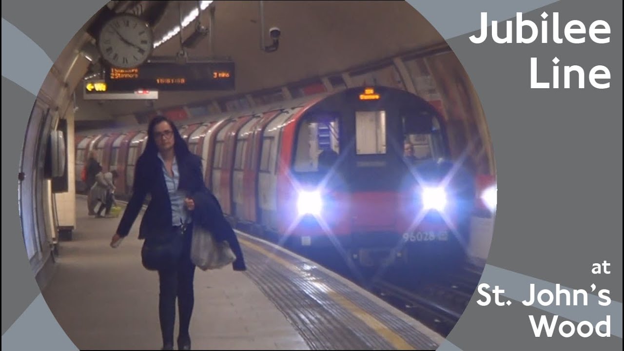 London Underground Jubilee Line Northbound Train at St. John's Wood