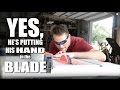 Touching a Spinning Saw Blade - Bosch ReaXX Table Saw Test Touching a Spinning Saw Blade - Bosch ReaXX Table Saw Test