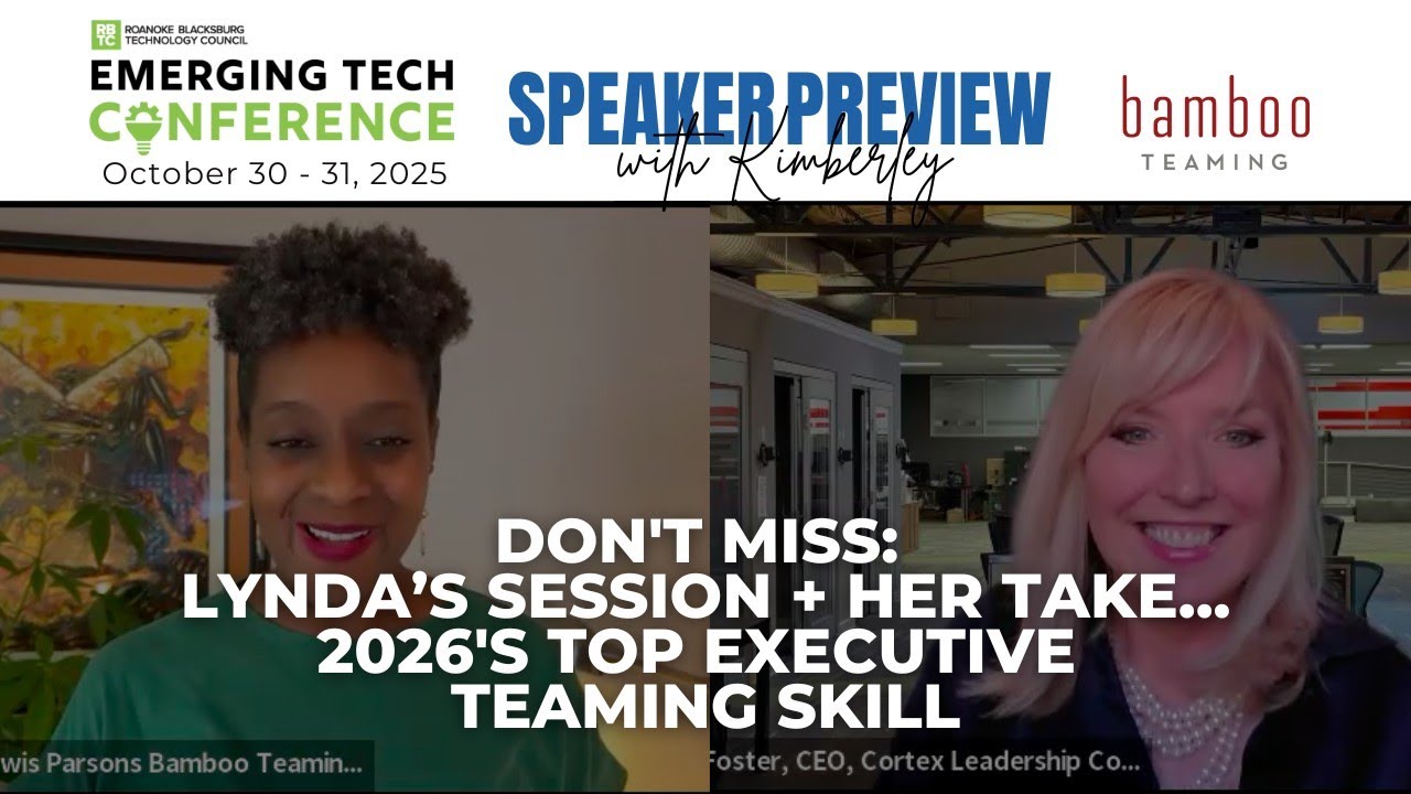 RBTC Speaker Spotlight | Top Executive Teaming Skill for 2026 | Lynda Foster