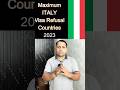 Maximum Italy Visa 🇮🇹 Refused countries #trending #facts #visaready #hungary #hungaryvisa #travel