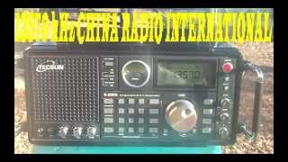 13570 kHz China Radio International , in English Language , Beijing , China