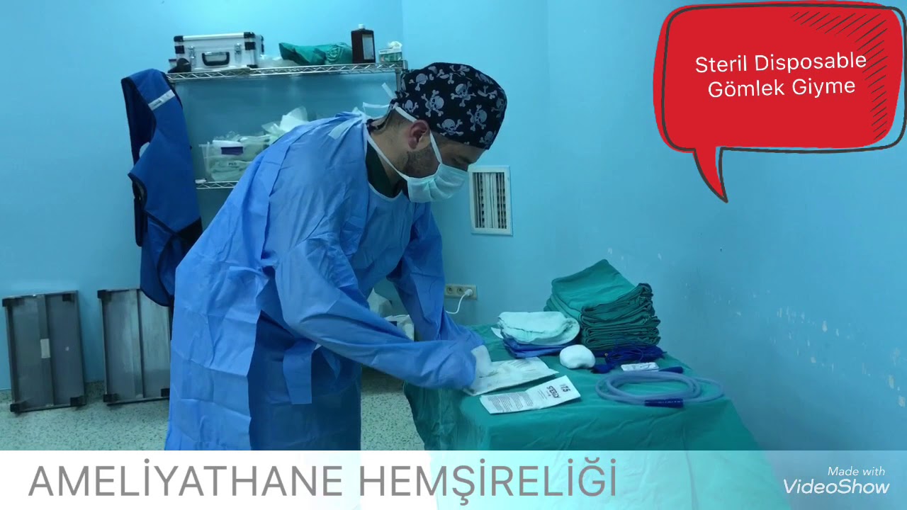 DİSPOSABLE STERİL GÖMLEK GİYME