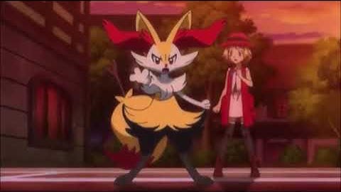 Fennekin evolves into Braixen (Pokemon XYZ)