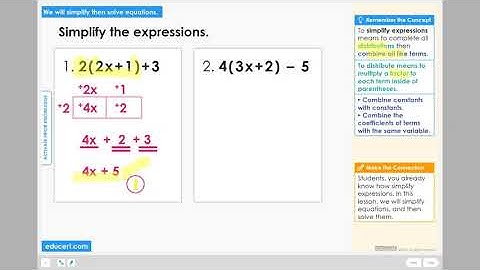 Lesson 3.9 - Solve Equations - Simplify (Activate Prior Knowledge)