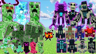 Creeper Team vs Warden Plus Team | Minecraft Boss Battle