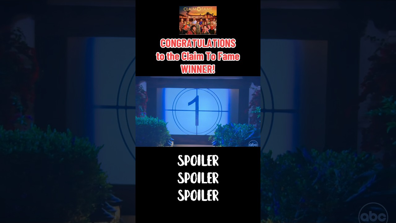 Congratulations to the Claim To Fame Winner!