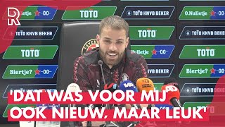 Nieuwkoop LACHT na Feyenoord-PSV: 'Als hij me DAAR VAKER wil OPSTELLEN, dan is dat GOED'