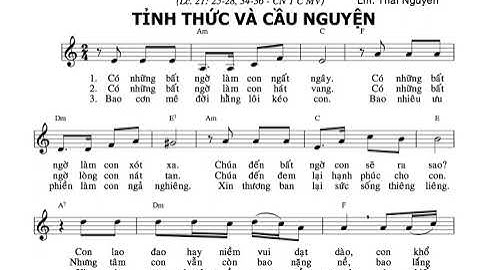 TẬP HÁT : MV 1C TỈNH THỨC VÀ CẦU NGUYỆN ( LM THÁI NGUYÊN )