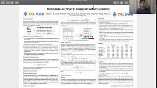 [Poster Presentation] Multimodal Learning For Classroom Activity Detection