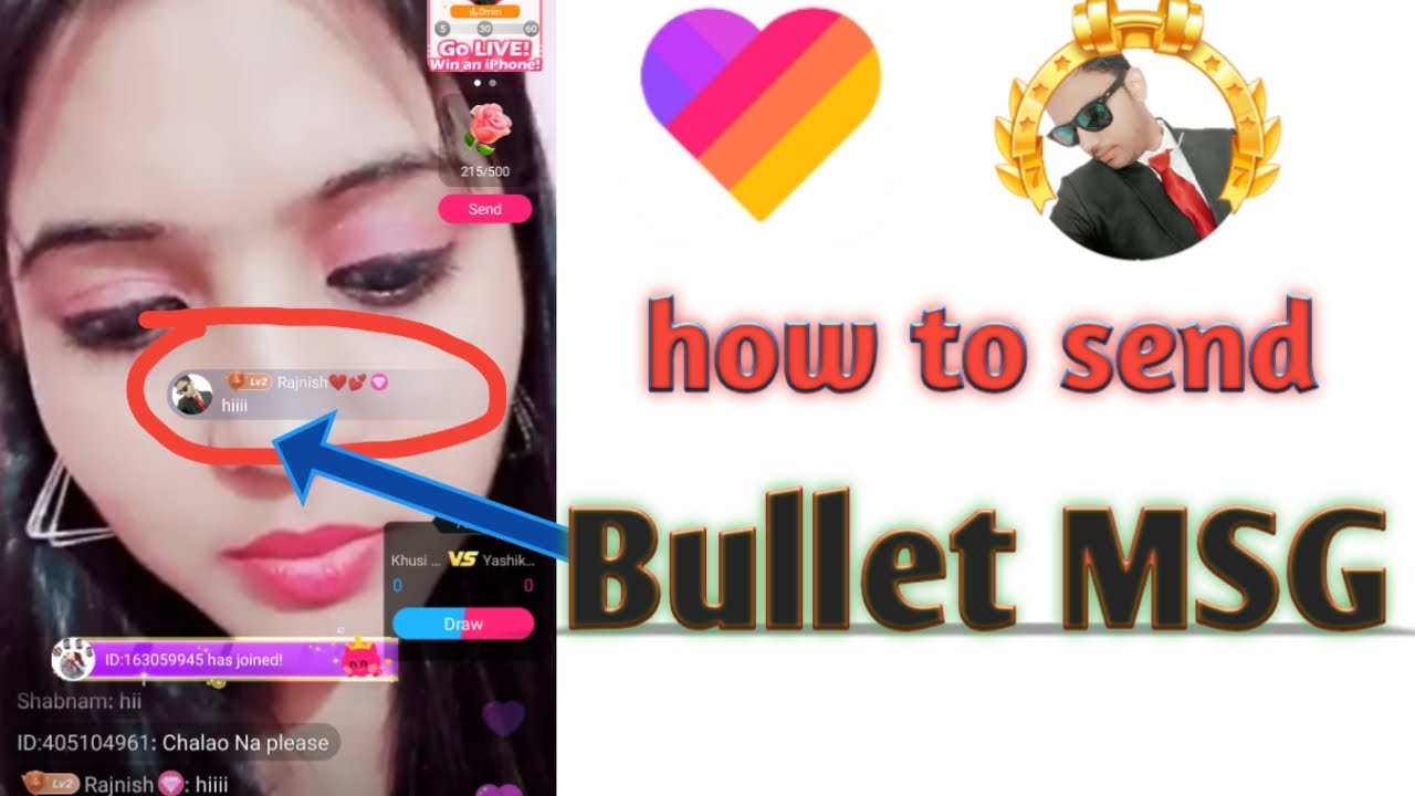 How to send bullet massage in likee app | likee new avatar | live me bullet MSG kaise kare