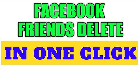 How to delete all Facebook friends in one click  || delete all facebook friends ||
