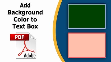 How to add background color to text box in adobe acrobat pro dc