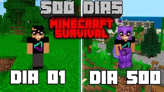 SOBREVIVENDO 500 DIAS NO MINECRAFT SURVIVAL - O FILME