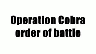 Operation Cobra order of battle