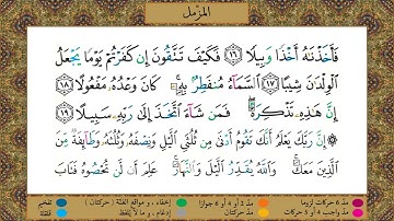 سورة المزمل//برواية حفص عن عاصم//الشيخ الحصري رحمه الله