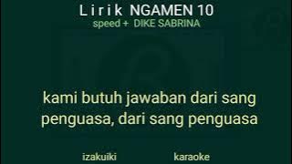Ngamen 10  Lirik  Dike sabrina