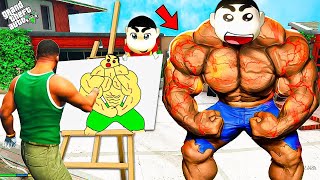 Franklin Draw A World Strongest & Biggest Shinchan In GTA 5 | Shinchan In GTA 5 | Vishnu Gta