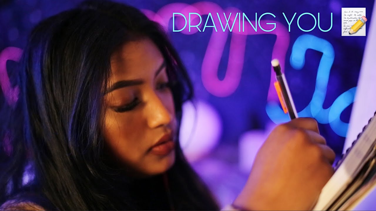 ASMR | Drawing You ️ (Writing Sounds, Inaudible/Unintelligible Whispers ...
