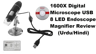 USB microscope 1600x Camera with 8 LED HD Lights unbox and review (Urdu/Hindi) screenshot 4