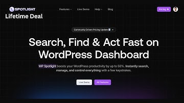 WPSpotlight Lifetime Deal - Instant WordPress Admin Search Solution