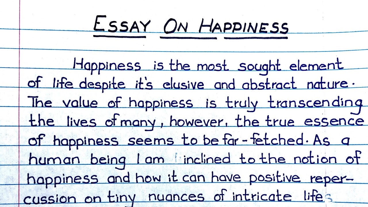 the key to happiness essay