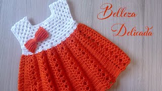 🥰 Belleza Vestido bebé muy facil 🌸 - Mi Rincón del Tejido