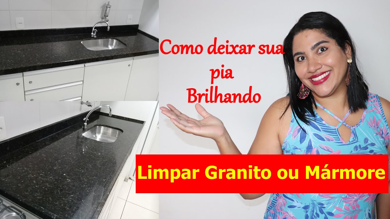 Como limpar o granito ou mármore e deixar sua pia brilhando - YouTube