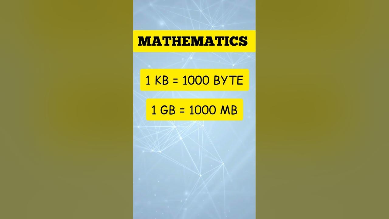 Why 1 GB is 1024 MB instead of 1000 MB?? YouTube