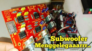 Hifi crossover aktif SUBWOOFER menggelegaaarrr || Cara pasang kit subwoofer aktif pada power ampli Hifi crossover aktif SUBWOOFER menggelegaaarrr || Cara pasang kit subwoofer aktif pada power ampli