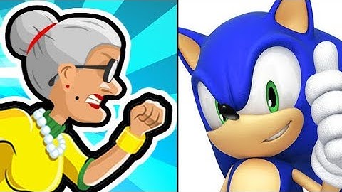 Sonic Vs. Angry Granny - Sonic Dash 2 & Angry Gran Run [iOS Gameplay, Walkthrough]