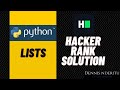 Python Lists - HackerRank