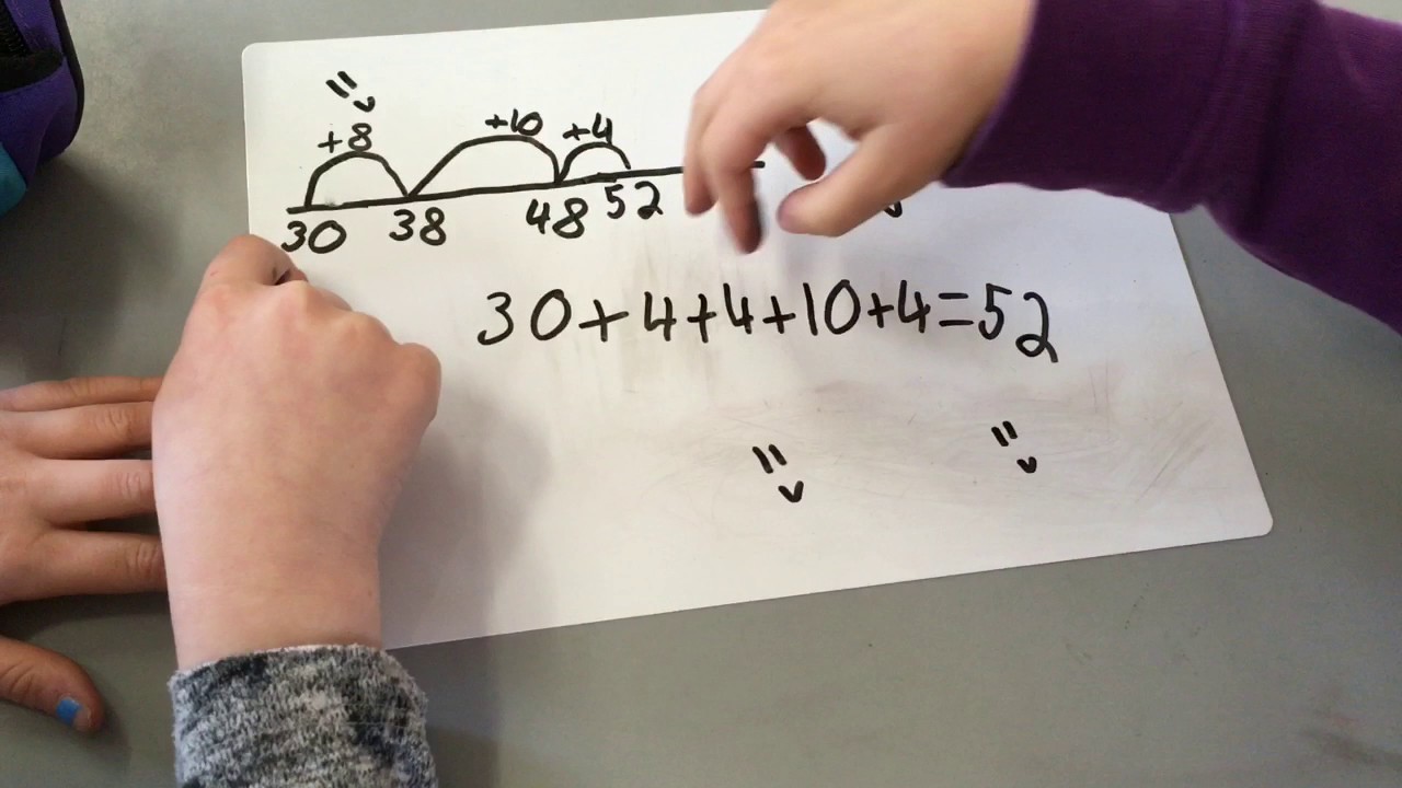 Mental maths - adding with empty number line - YouTube