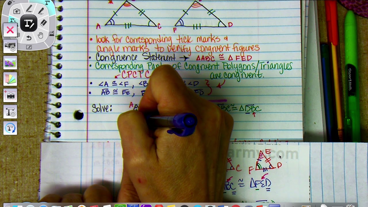 S Unit4B Identify and Solve Congruent Triangles - YouTube