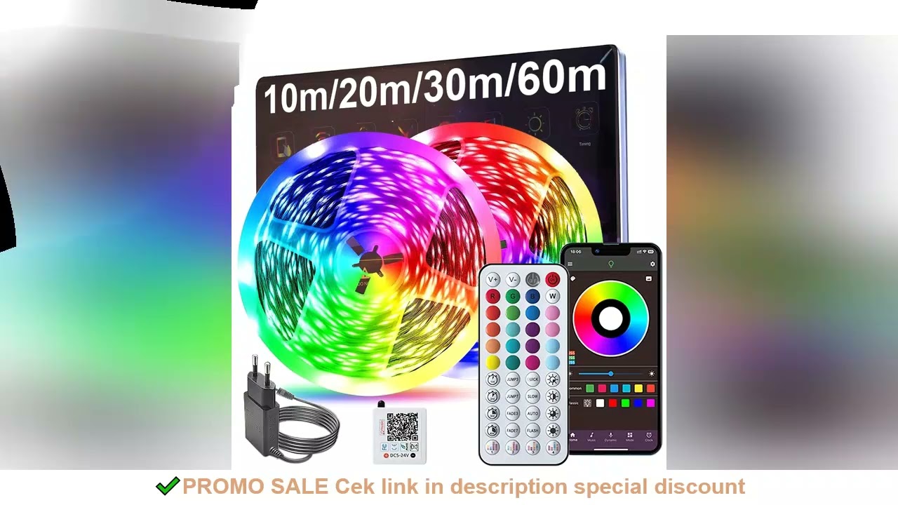 RGB Led Strip Lights APP Control Music Sync Led Room Light 10m 20m 30m 40m 60m Led Tape Flexible Rib