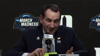 Duke Blue Devils Coach K & Players Post Elite 8 Loss to Michigan State.