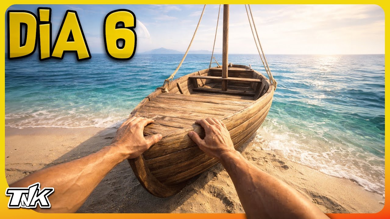 Dia 6 CONSTRUÍ UM BARCO MAIS RESISTENTE PARA EXPLORAR OUTRA ILHA - UNDER A NEW SUN