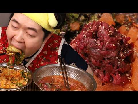 육회+<strong>물회</strong>+비빔밥 이거 같이 먹는 순간 끝남