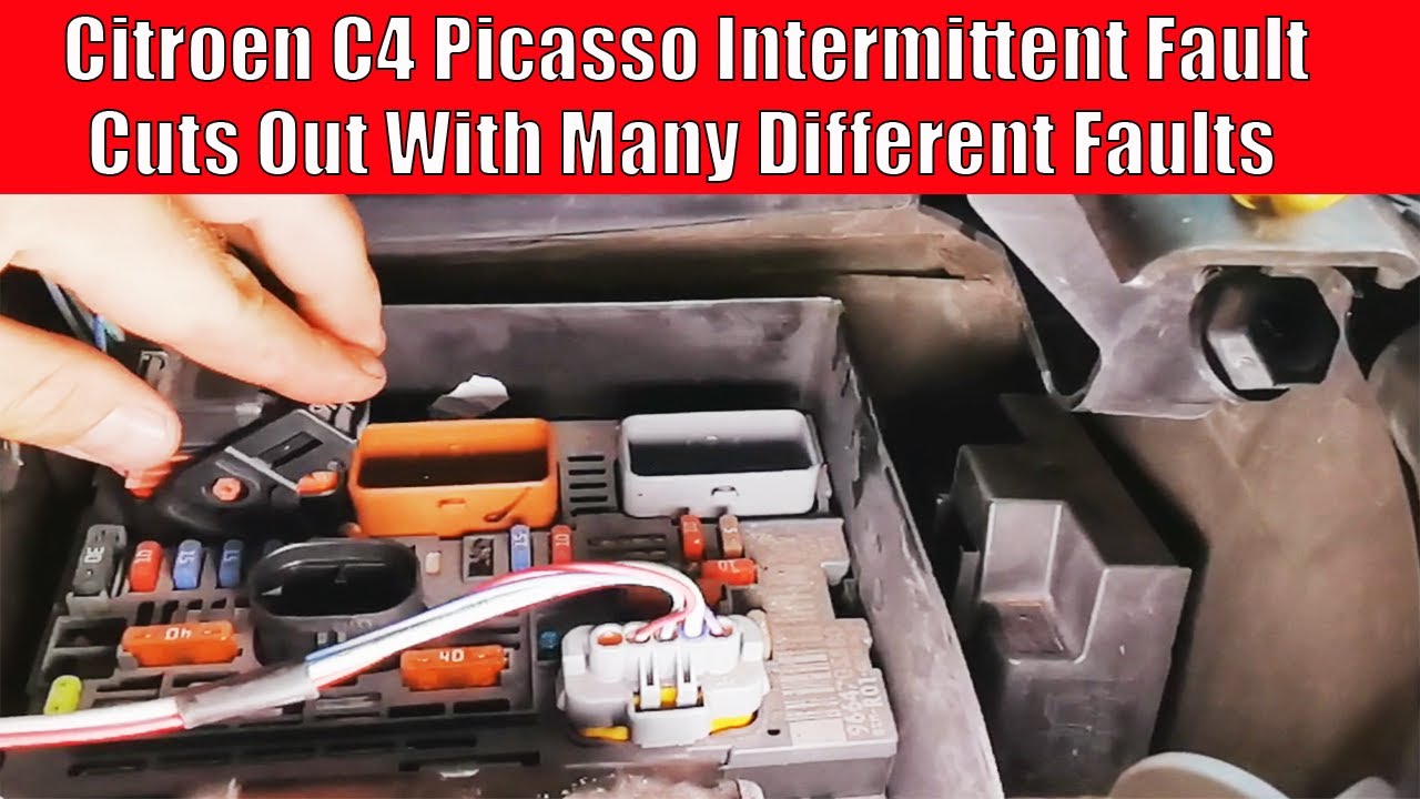 Citroen Picasso C4 Intermittent Fault Cuts Out Anti Pollution Abs Service Eml Parking Brake Part 1 - Youtube