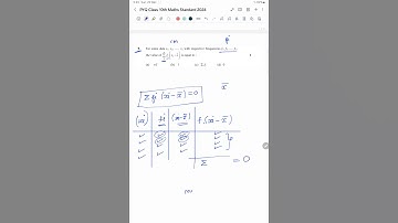 Class 10 I Maths I PYQ 2024 I Q9. For some data X1, X2, .. .... Xn with respective frequencies f1,